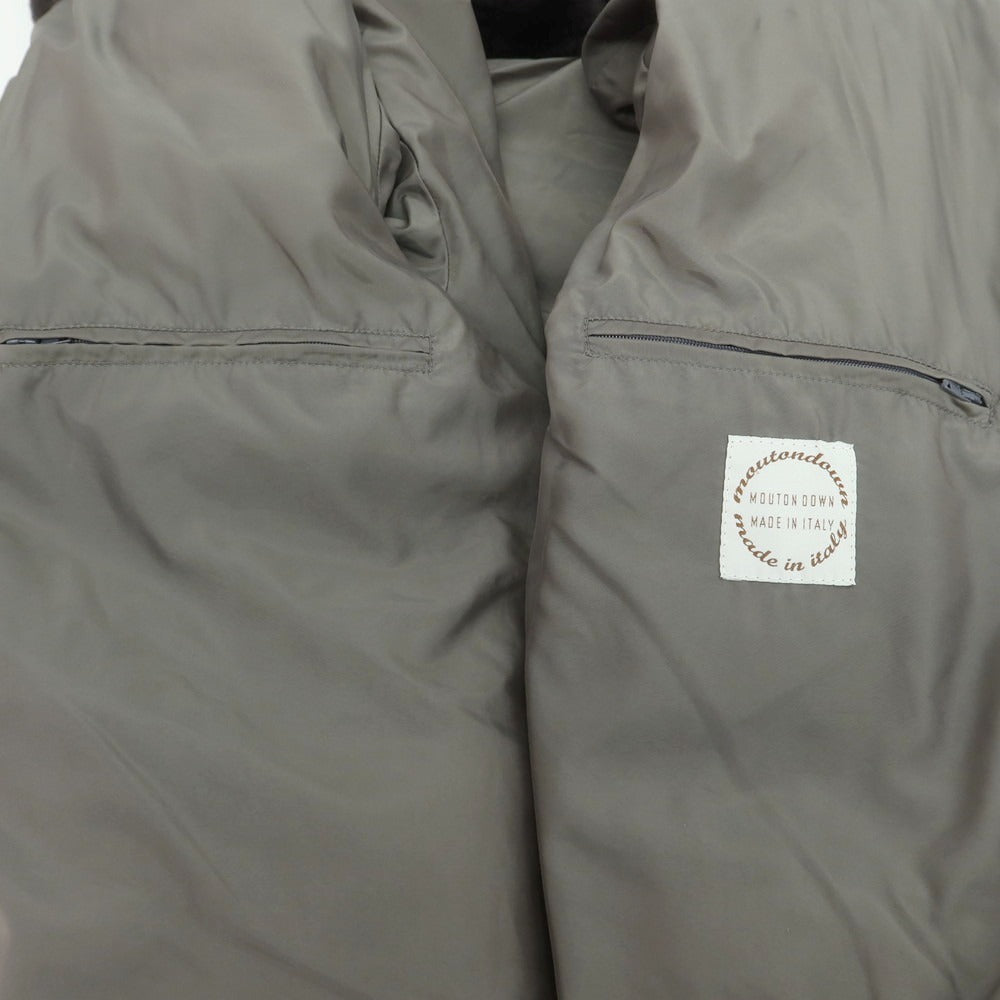 【中古】エンメティ EMMETI コットン ムートン ダウンダッフルコート グレー【 46 】【 状態ランクC 】【 メンズ 】