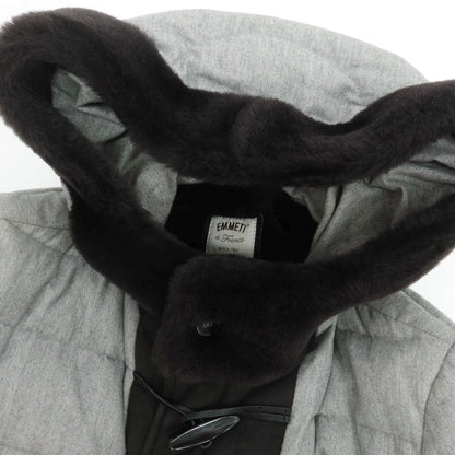 【中古】エンメティ EMMETI コットン ムートン ダウンダッフルコート グレー【 46 】【 状態ランクC 】【 メンズ 】