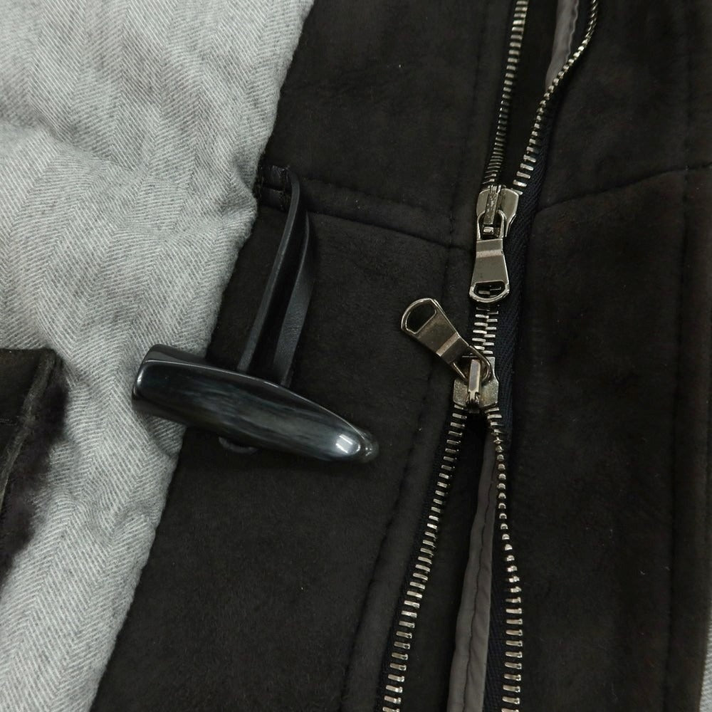 【中古】エンメティ EMMETI コットン ムートン ダウンダッフルコート グレー【 46 】【 状態ランクC 】【 メンズ 】