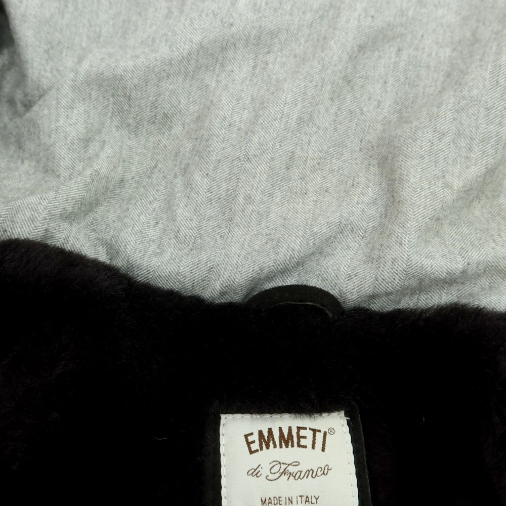 【中古】エンメティ EMMETI コットン ムートン ダウンダッフルコート グレー【 46 】【 状態ランクC 】【 メンズ 】