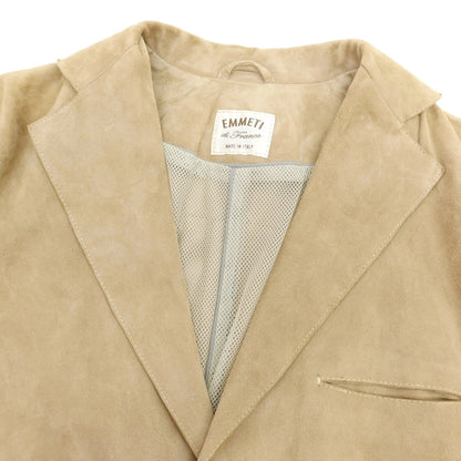 【中古】エンメティ EMMETI ゴートスキンスエード チェスターフィールドコート ベージュ【 44 】【 状態ランクC 】【 メンズ 】