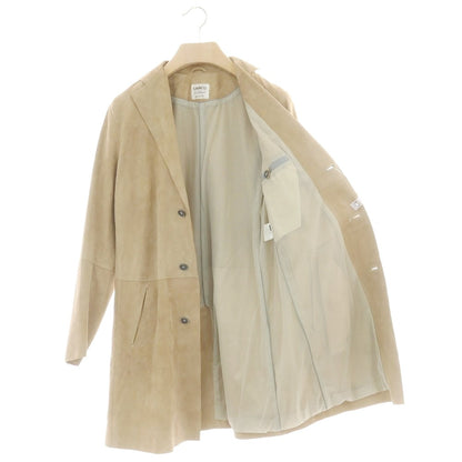 【中古】エンメティ EMMETI ゴートスキンスエード チェスターフィールドコート ベージュ【 44 】【 状態ランクC 】【 メンズ 】