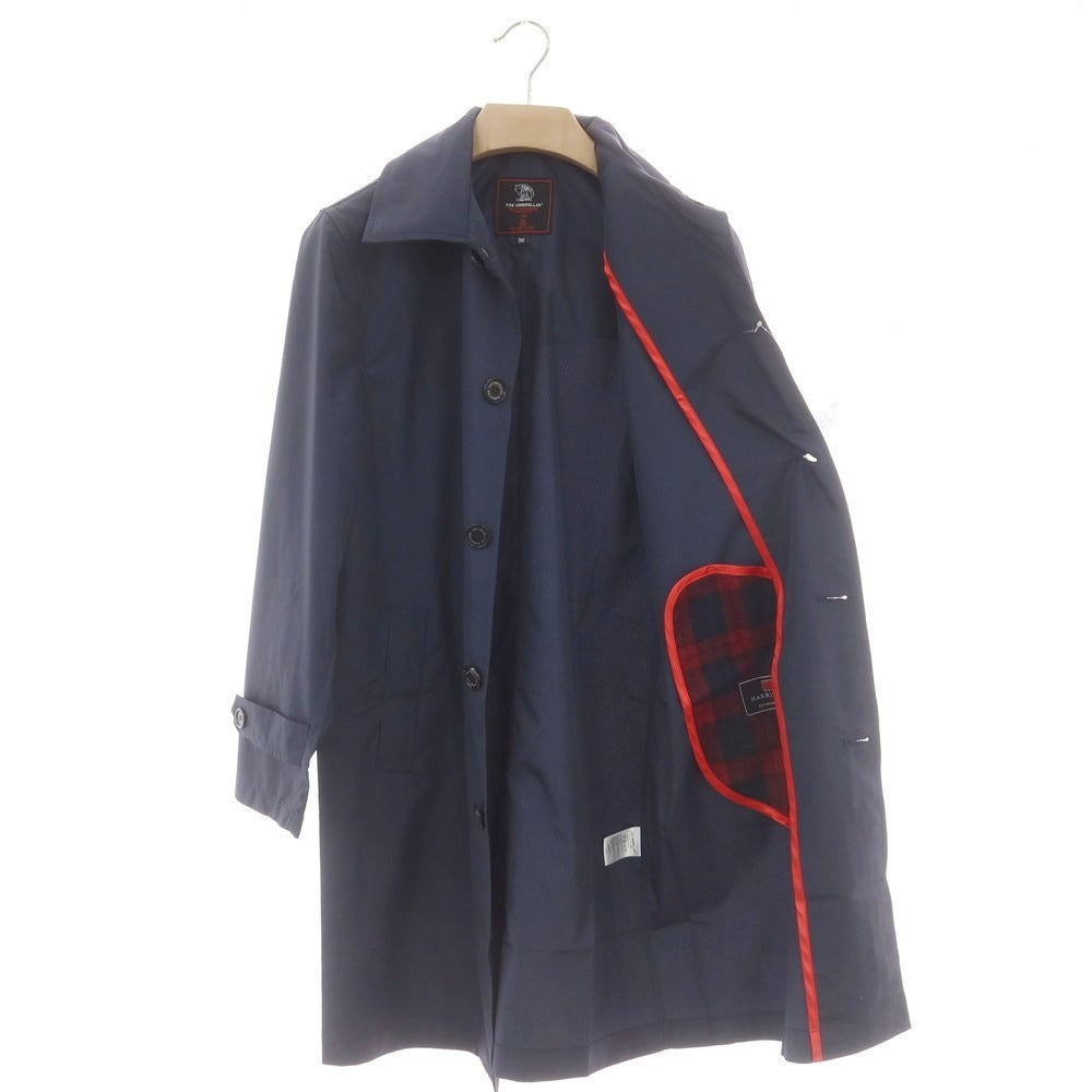 【中古】フォックス アンブレラズ FOX UMBRELLAS × HARRISONS ポリエステル ステンカラーコート ネイビー【 36 】【 状態ランクA 】【 メンズ 】