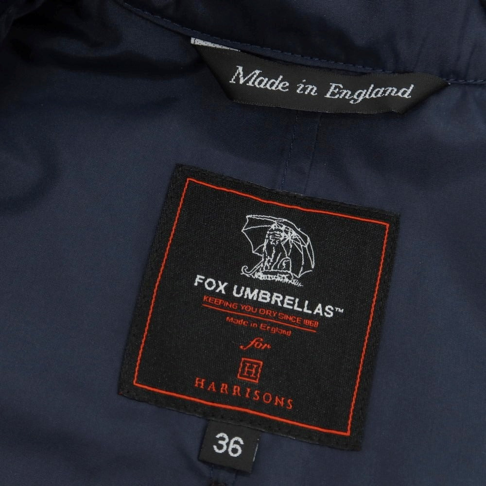 【中古】フォックス アンブレラズ FOX UMBRELLAS × HARRISONS ポリエステル ステンカラーコート ネイビー【 36 】【 状態ランクA 】【 メンズ 】