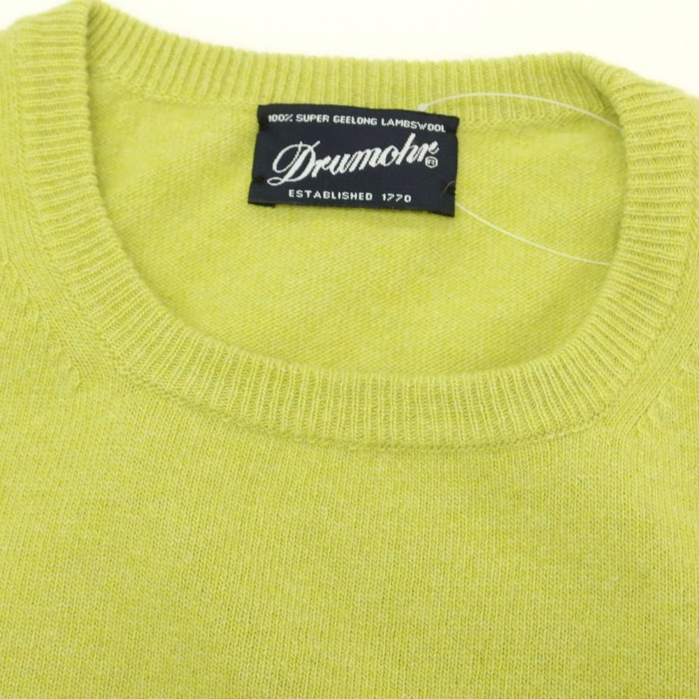 【中古】ドルモア DRUMOHR ウール クルーネック プルオーバーニット ライトグリーン【 40 】【 状態ランクB 】【 メンズ 】