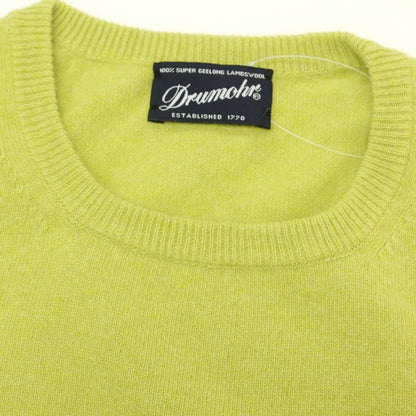 【中古】ドルモア DRUMOHR ウール クルーネック プルオーバーニット ライトグリーン【 40 】【 状態ランクB 】【 メンズ 】