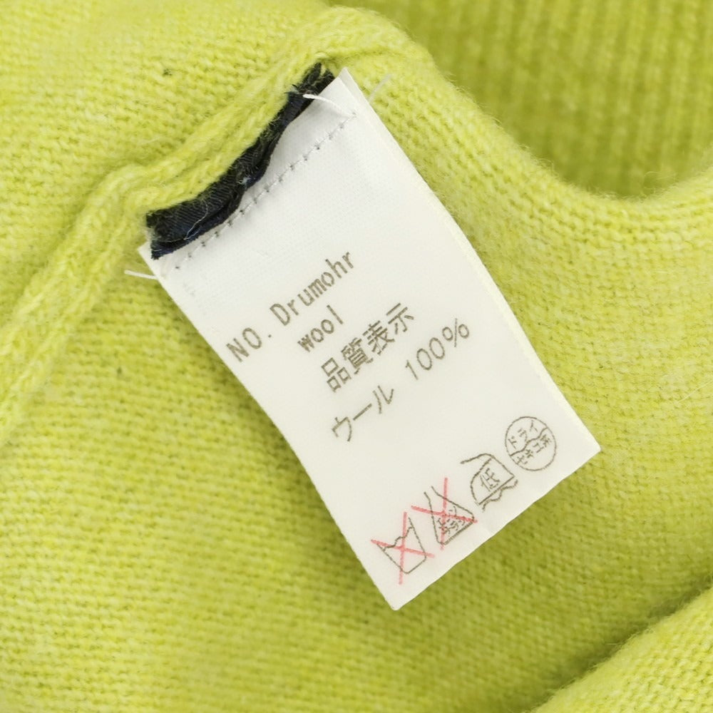 【中古】ドルモア DRUMOHR ウール クルーネック プルオーバーニット ライトグリーン【 40 】【 状態ランクB 】【 メンズ 】