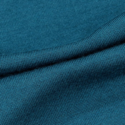 【中古】ジョンスメドレー JOHN SMEDLEY ハイゲージ ウール Vネック プルオーバーニット ピーコックブルー系【 XS 】【 状態ランクC 】【 メンズ 】