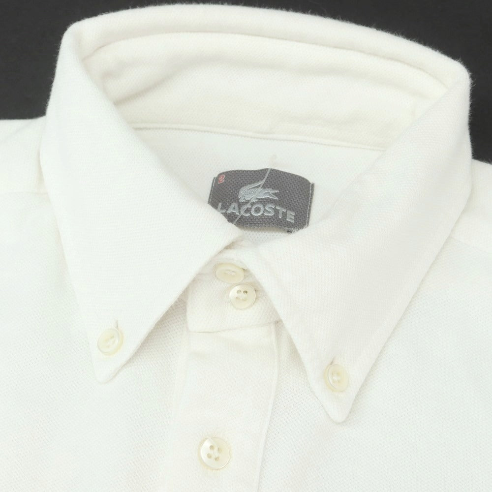 【中古】ラコステ LACOSTE 鹿の子コットン 半袖ポロシャツ ホワイト【 2 】【 状態ランクB 】【 メンズ 】