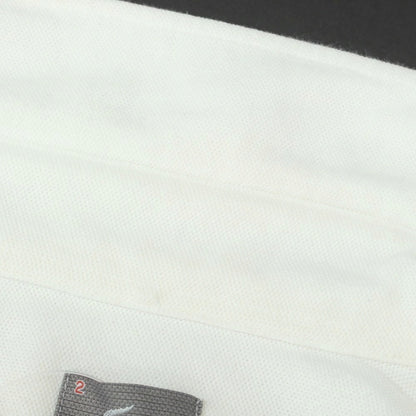 【中古】ラコステ LACOSTE 鹿の子コットン 半袖ポロシャツ ホワイト【 2 】【 状態ランクB 】【 メンズ 】