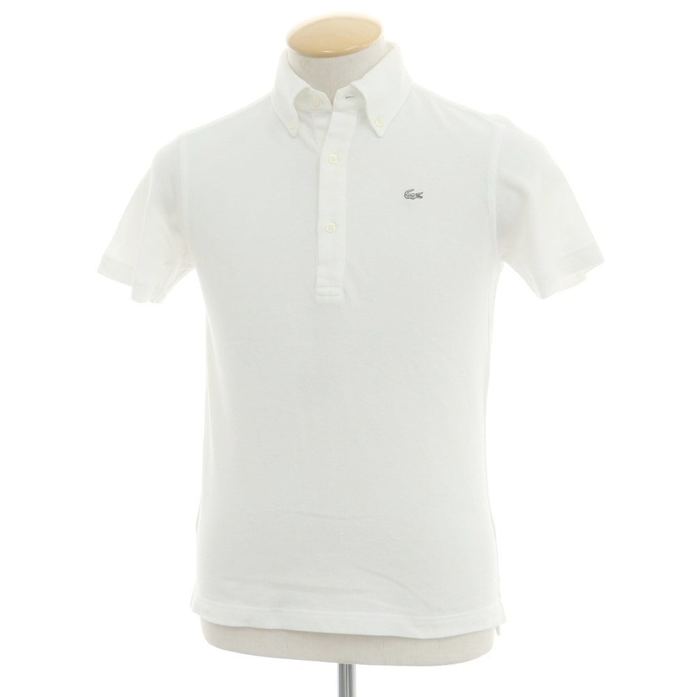 【中古】ラコステ LACOSTE 鹿の子コットン 半袖ポロシャツ ホワイト【 2 】【 状態ランクC 】【 メンズ 】