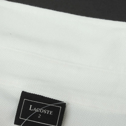 【中古】ラコステ LACOSTE 鹿の子コットン 半袖ポロシャツ ホワイト【 2 】【 状態ランクC 】【 メンズ 】