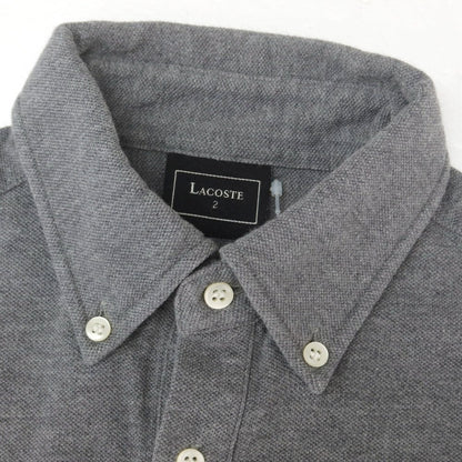 【中古】ラコステ LACOSTE 鹿の子コットン 半袖ポロシャツ グレー【 2 】【 状態ランクB 】【 メンズ 】