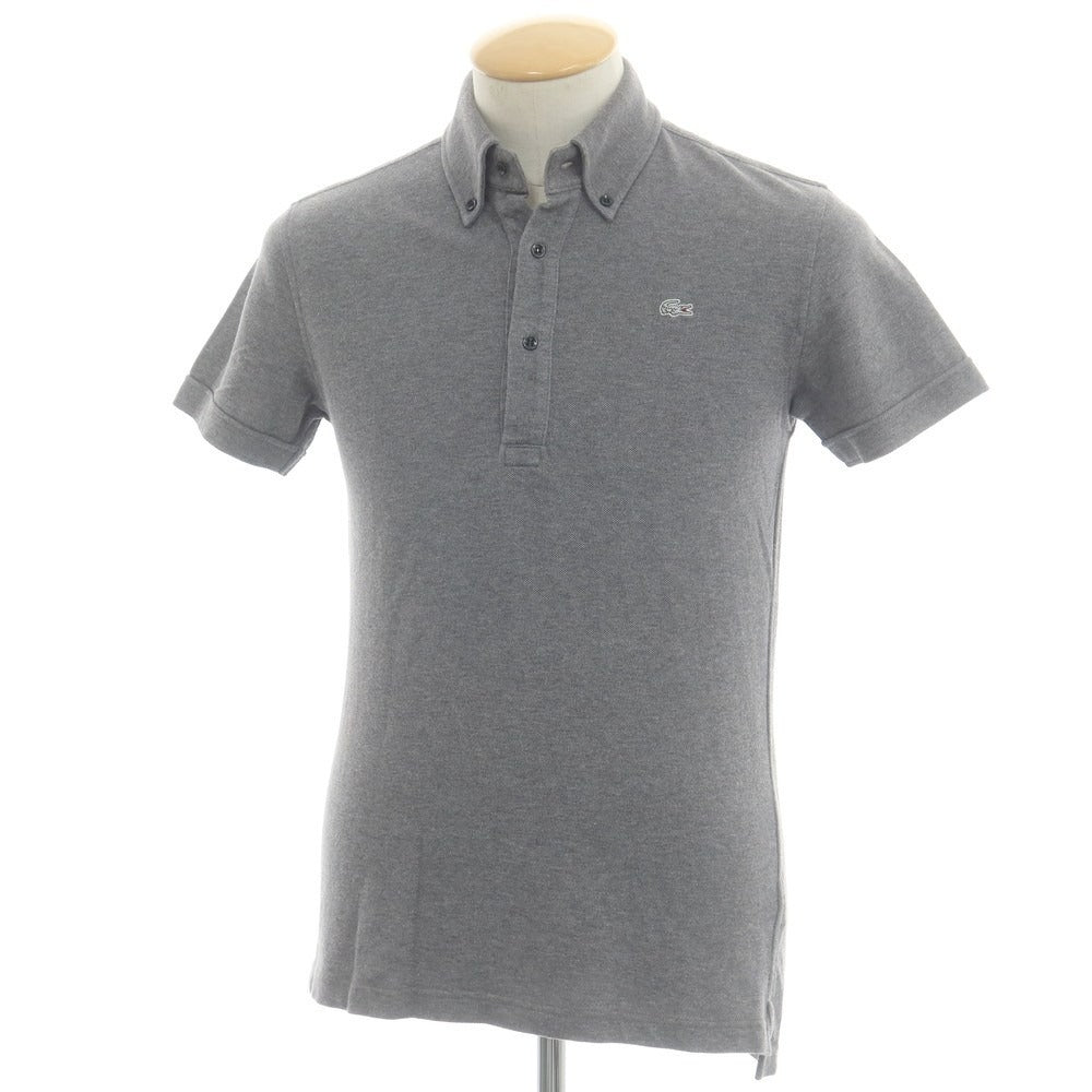 【中古】ラコステ LACOSTE 鹿の子コットン 半袖ポロシャツ グレー【 2 】【 状態ランクC 】【 メンズ 】