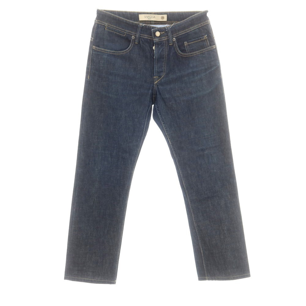 【中古】シビリア SIVIGLIA ストレッチ コットン ジーンズ デニムパンツ ネイビー【 31 】【 状態ランクC 】【 メンズ 】