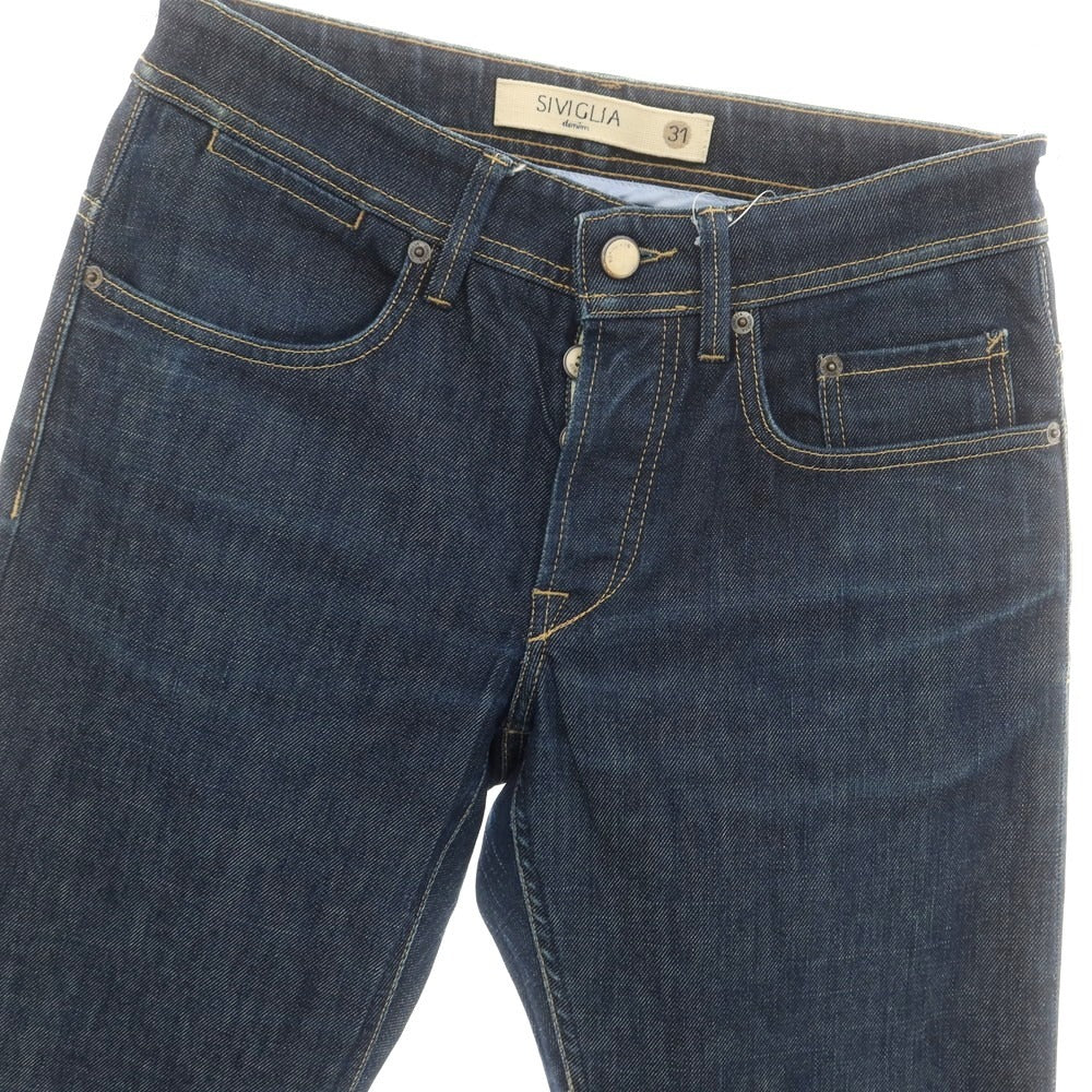 【中古】シビリア SIVIGLIA ストレッチ コットン ジーンズ デニムパンツ ネイビー【 31 】【 状態ランクC 】【 メンズ 】