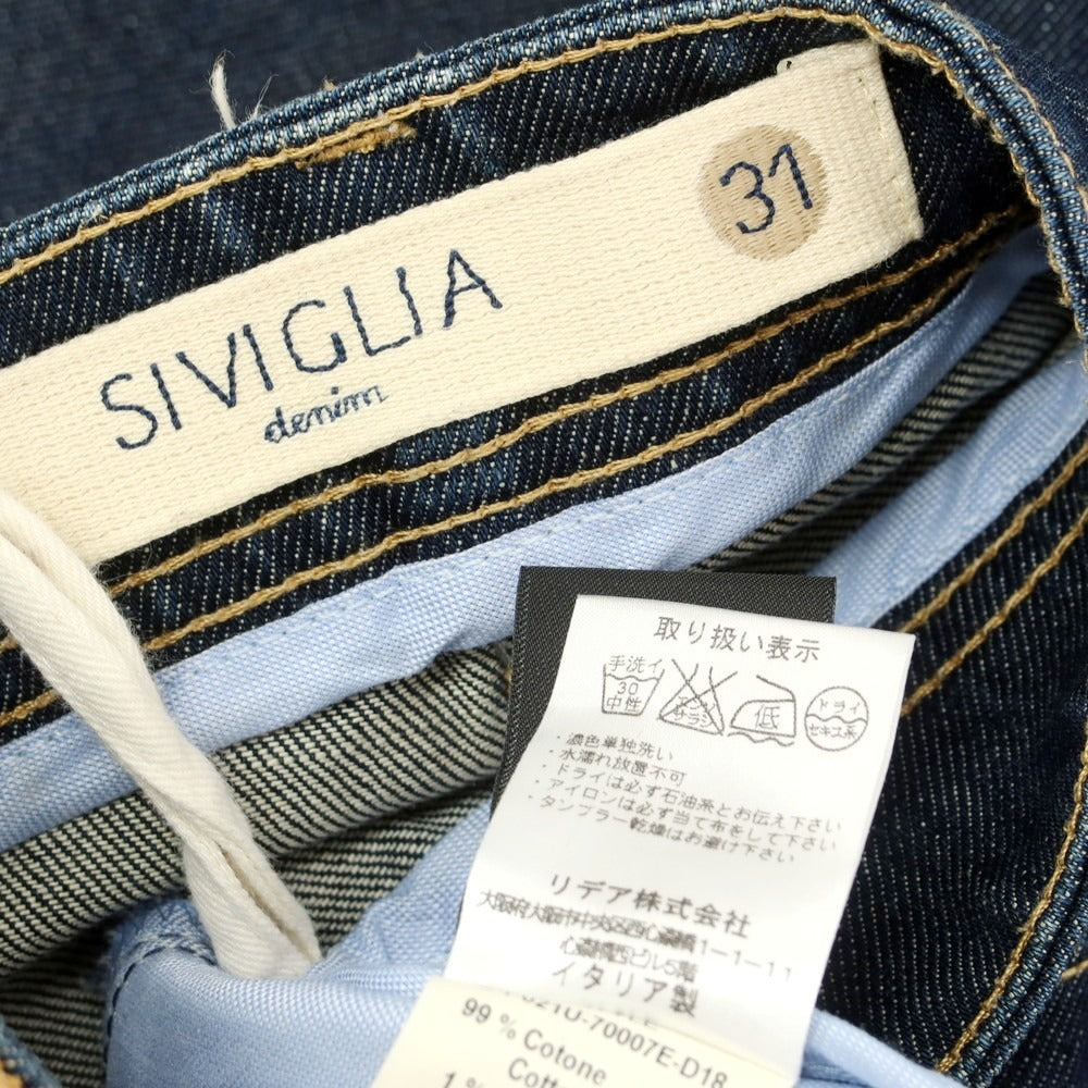 【中古】シビリア SIVIGLIA ストレッチ コットン ジーンズ デニムパンツ ネイビー【 31 】【 状態ランクC 】【 メンズ 】