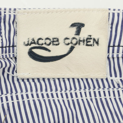 【中古】ヤコブコーエン JACOB COHEN J688 コットン ストライプ 5ポケットパンツ ネイビーxホワイト【 31 】【 状態ランクB 】【 メンズ 】