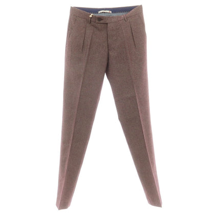 【中古】ベルウィッチ BERWICH ウール系 カジュアルスラックスパンツ ワインxベージュ【 44 】【 状態ランクC 】【 メンズ 】