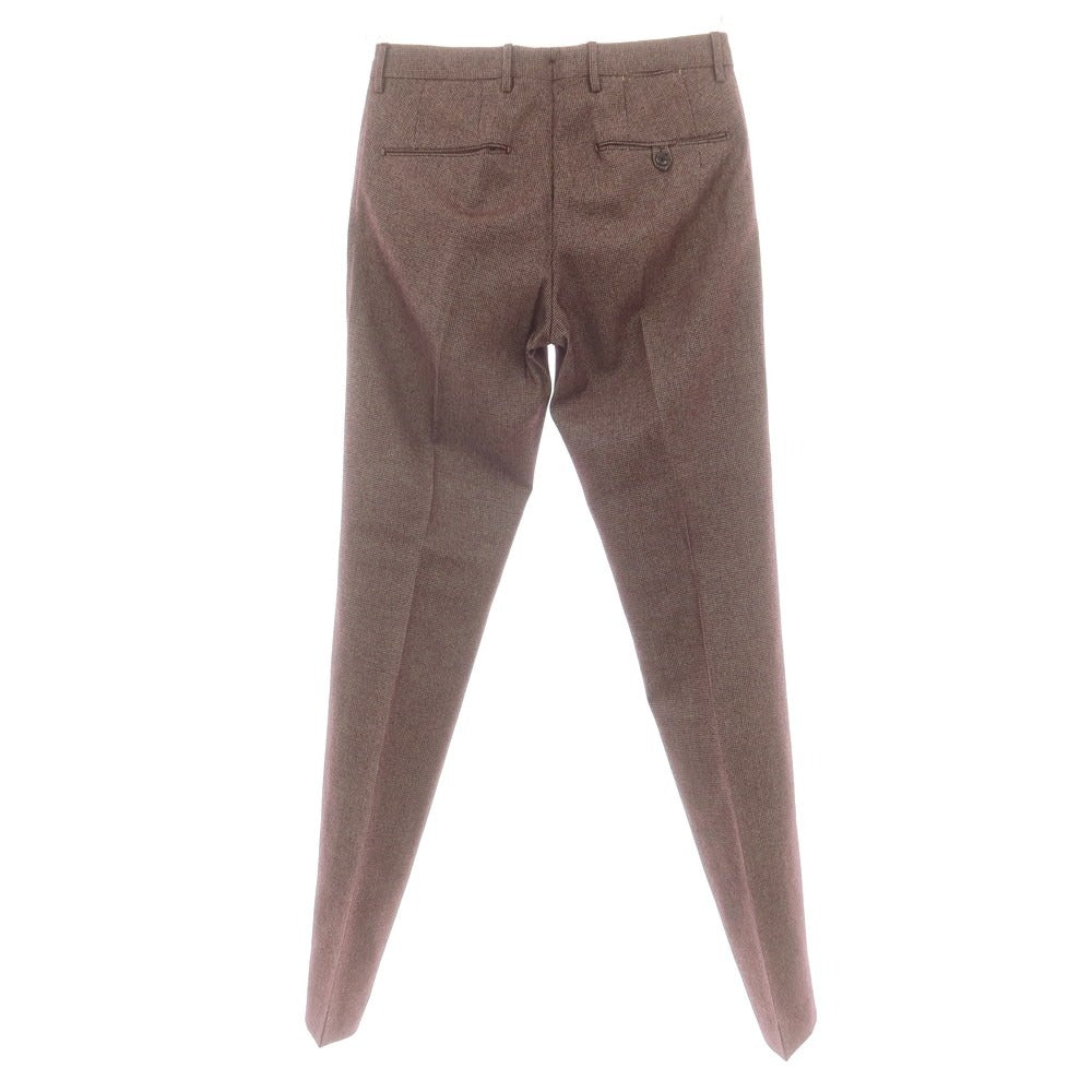 【中古】ベルウィッチ BERWICH ウール系 カジュアルスラックスパンツ ワインxベージュ【 44 】【 状態ランクC 】【 メンズ 】