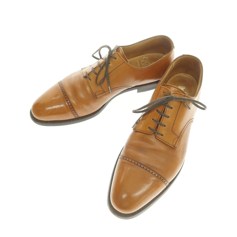 【中古】クロケットアンドジョーンズ CROCKETT&amp;JONES ストレートチップ ドレスシューズ ライトブラウン【 8 1/2D 】【 状態ランクB 】【 メンズ 】
