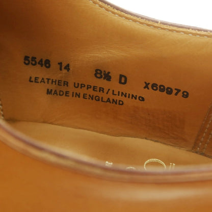 【中古】クロケットアンドジョーンズ CROCKETT&amp;JONES ストレートチップ ドレスシューズ ライトブラウン【 8 1/2D 】【 状態ランクB 】【 メンズ 】