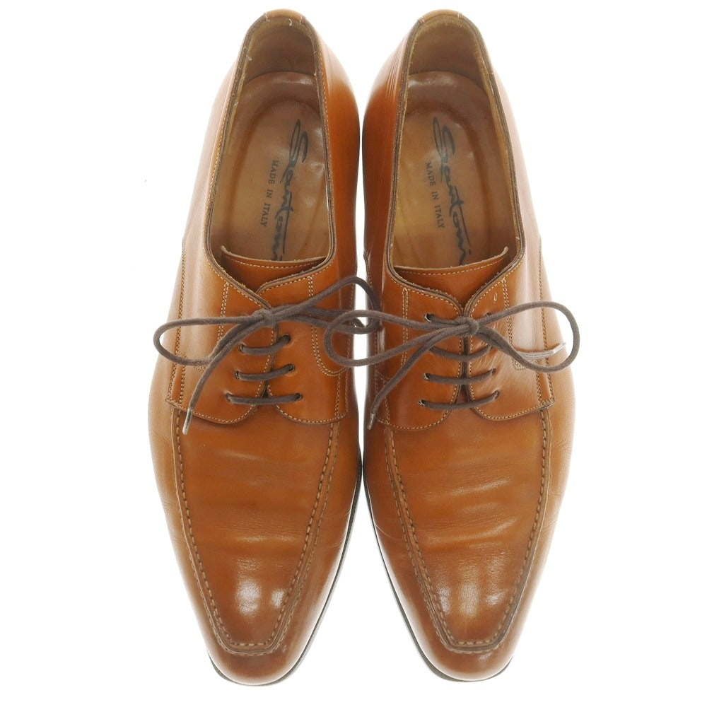 【中古】サントーニ Santoni Uチップ ドレスシューズ ライトブラウン【 7 】【 状態ランクC 】【 メンズ 】
