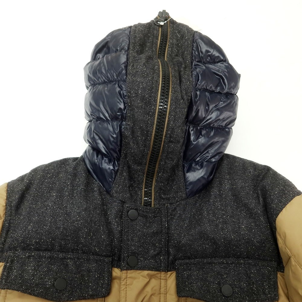 【中古】デュベティカ DUVETICA ナイロン ダウンジャケット ベージュxグレー【 46 】【 状態ランクC 】【 メンズ 】