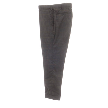 【中古】チェルッティ 1881 CERRUTI 1881 ウール チェック 3つボタンスーツ グレーxブラウン【 表記無し(M位) 】【 状態ランクB 】【 メンズ 】