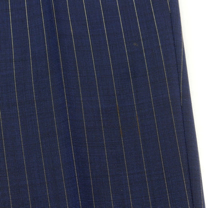 【中古】スティレ ラティーノ STILE LATINO ウールモヘヤ ストライプ 3つボタンスーツ ネイビーxクリーム【 46 Drop8 】【 状態ランクD 】【 メンズ 】
