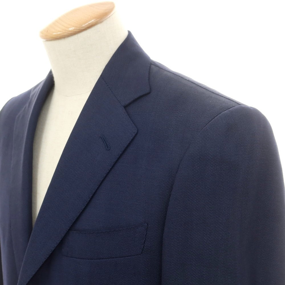 【中古】カスタンジア CASTANGIA ウール テーラードジャケット ネイビー【 44 】【 状態ランクC 】【 メンズ 】