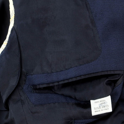 【中古】カスタンジア CASTANGIA ウール テーラードジャケット ネイビー【 44 】【 状態ランクC 】【 メンズ 】