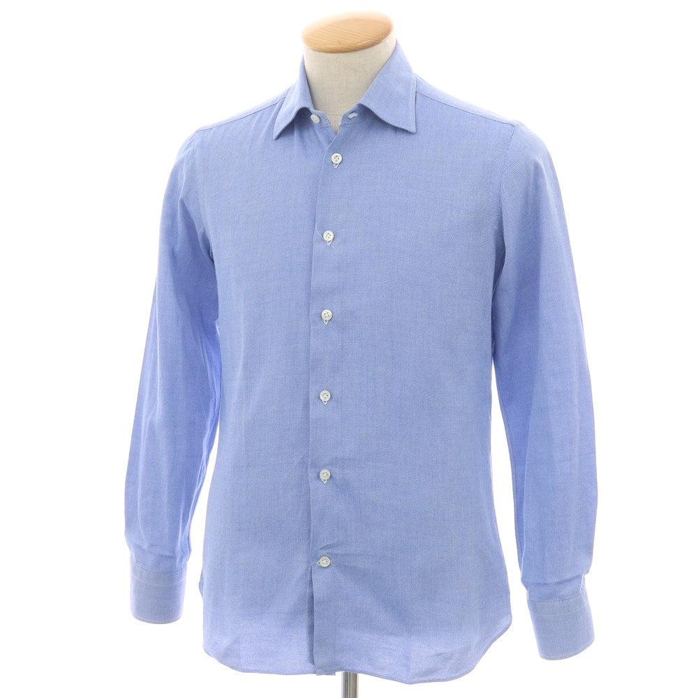 【中古】ボリエッロ BORRIELLO コットン セミワイドカラー ドレスシャツ ブルー【 38 】【 状態ランクB 】【 メンズ 】