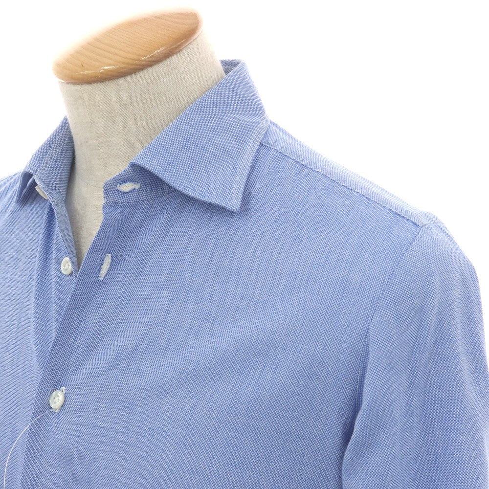 【中古】ボリエッロ BORRIELLO コットン セミワイドカラー ドレスシャツ ブルー【 38 】【 状態ランクB 】【 メンズ 】