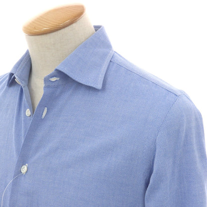 【中古】ボリエッロ BORRIELLO コットン セミワイドカラー ドレスシャツ ブルー【 38 】【 状態ランクB 】【 メンズ 】