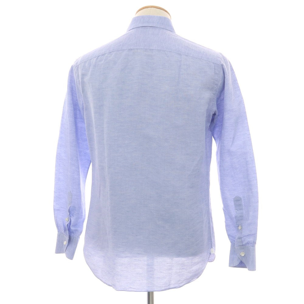【中古】ボリエッロ BORRIELLO コットン セミワイドカラー カジュアルシャツ ブルー【 38 】【 状態ランクB 】【 メンズ 】