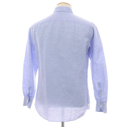 【中古】ボリエッロ BORRIELLO コットン セミワイドカラー カジュアルシャツ ブルー【 38 】【 状態ランクB 】【 メンズ 】