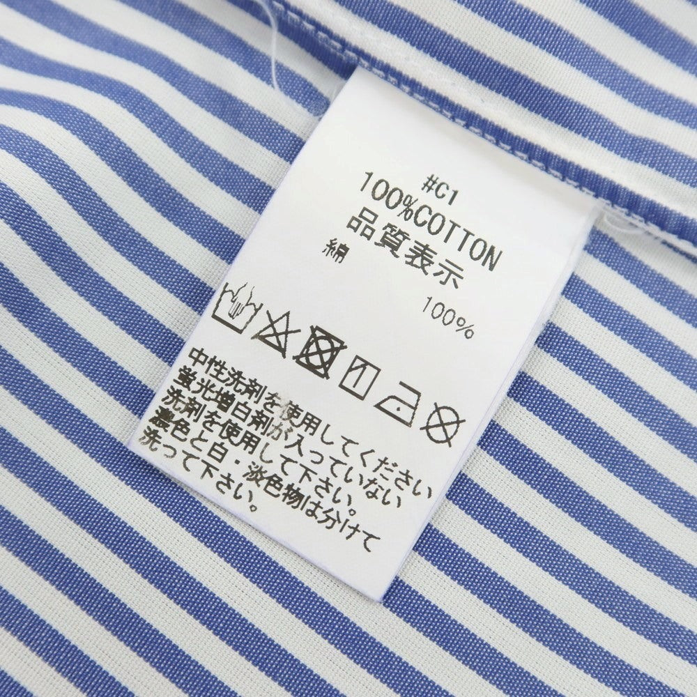 【中古】ヴィンツェンツォ ディ ルジエッロ Vincenzo di Ruggiero コットン ストライプ タブカラー ドレスシャツ ホワイトxブルー【 38 】【 状態ランクB 】【 メンズ 】