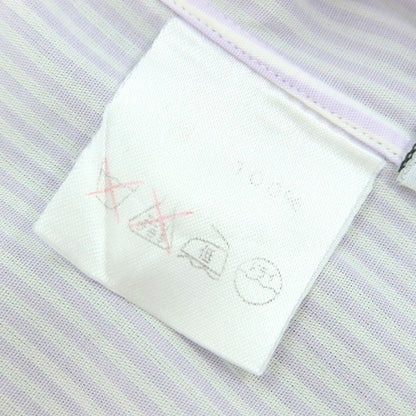 【中古】アンナ マトッツォ Anna Matuozzo コットン ストライプ レギュラーカラー ドレスシャツ ラベンダーxホワイト【 38 】【 状態ランクB 】【 メンズ 】