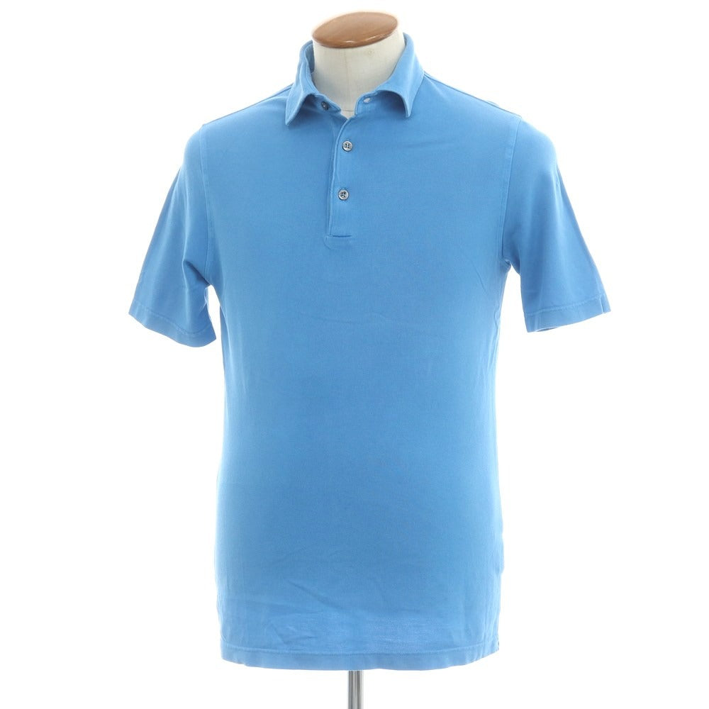 【中古】フィリッポ デ ローレンティス FILIPPO DE LAURENTIIS コットン 半袖ポロシャツ ライトブルー【 46 】【 状態ランクC 】【 メンズ 】
