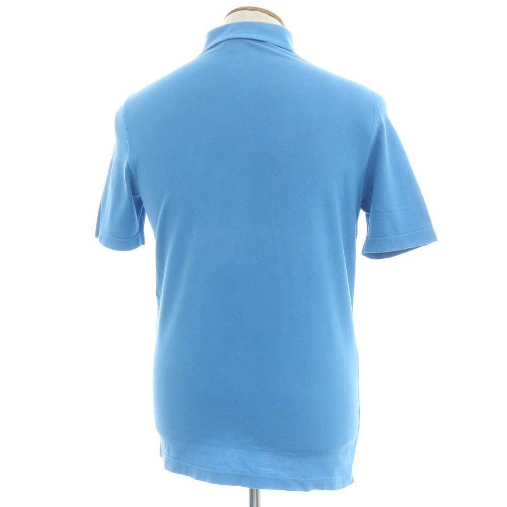 【中古】フィリッポ デ ローレンティス FILIPPO DE LAURENTIIS コットン 半袖ポロシャツ ライトブルー【 46 】【 状態ランクC 】【 メンズ 】