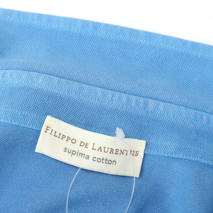 【中古】フィリッポ デ ローレンティス FILIPPO DE LAURENTIIS コットン 半袖ポロシャツ ライトブルー【 46 】【 状態ランクC 】【 メンズ 】