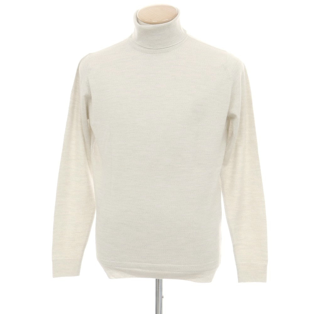 【中古】ジョンスメドレー JOHN SMEDLEY ハイゲージ ウール タートルネック プルオーバーニット オートミール【 M 】【 状態ランクA 】【 メンズ 】