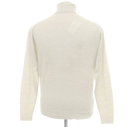 【中古】ジョンスメドレー JOHN SMEDLEY ハイゲージ ウール タートルネック プルオーバーニット オートミール【 M 】【 状態ランクA 】【 メンズ 】