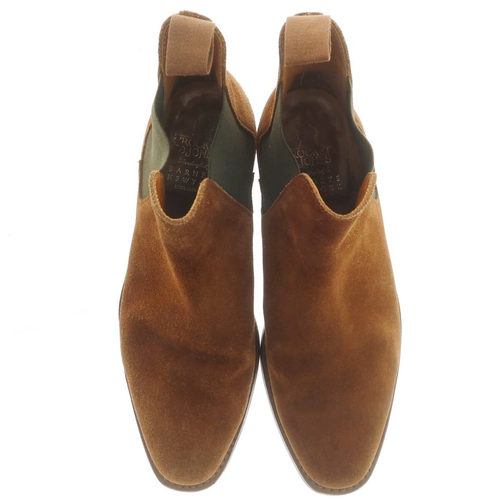 【中古】クロケットアンドジョーンズ CROCKETT&amp;JONES BARNEYS NEWYORK別注 スエード サイドゴアブーツ ブラウン【 7 1/2E 】【 状態ランクB 】【 メンズ 】