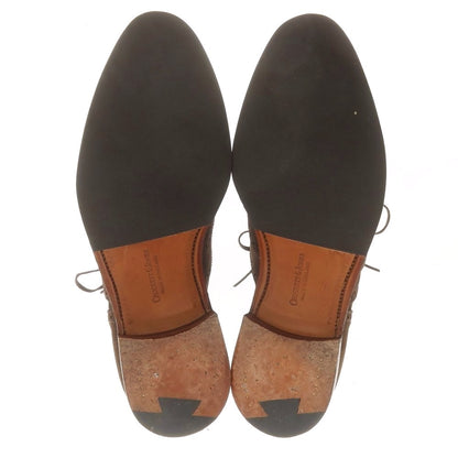 【中古】クロケットアンドジョーンズ CROCKETT&amp;JONES BEAMS F別注 FINSBURY スエード ウイングチップ ドレスシューズ ダークブラウン【 7 1/2E 】【 状態ランクA 】【 メンズ 】