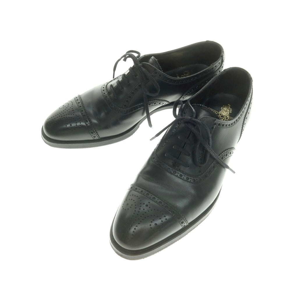 【中古】クロケットアンドジョーンズ CROCKETT&JONES COVENTRY セミブローグ ドレスシューズ ブラック【 7 1/2E 】【 状態ランクA 】【 メンズ 】