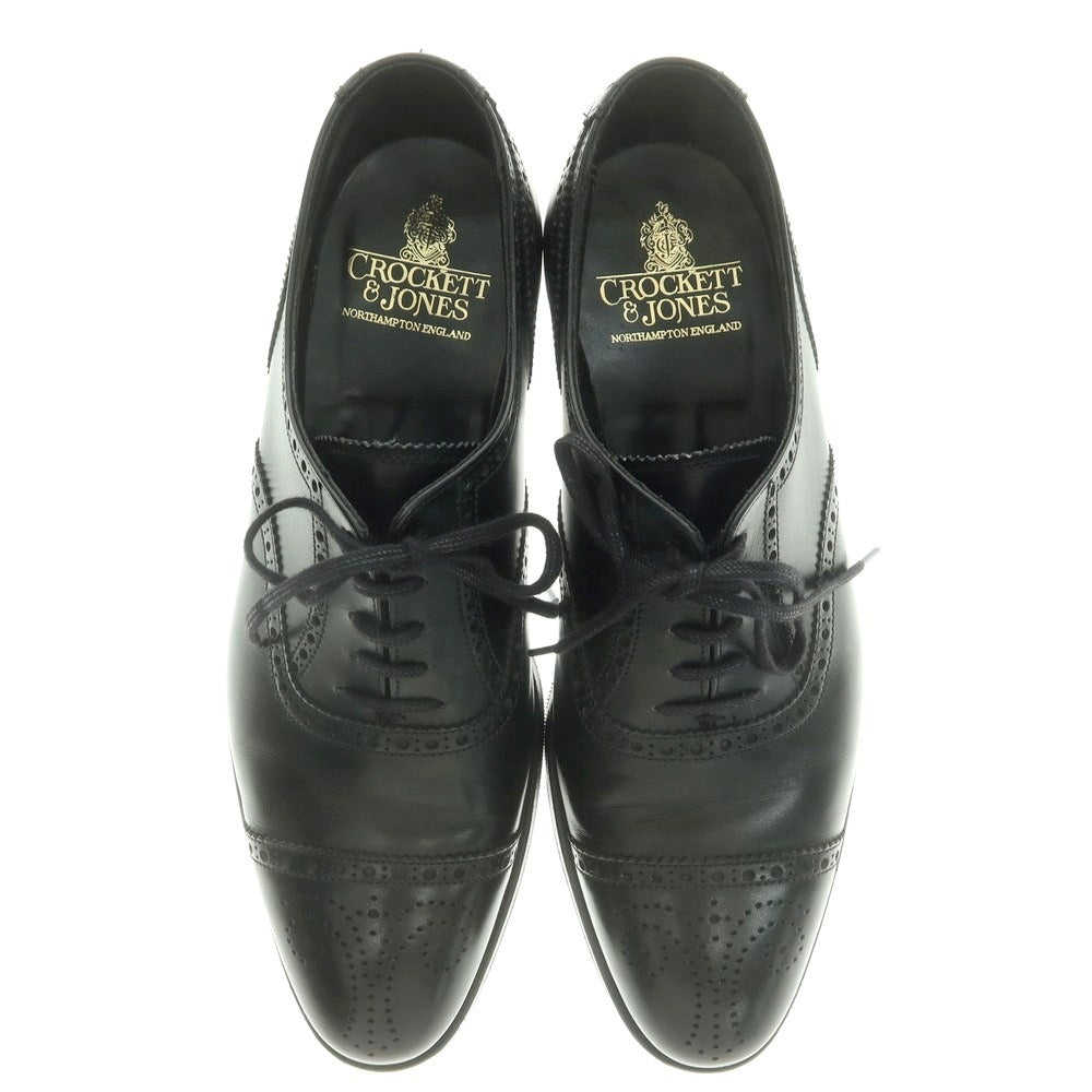 【中古】クロケットアンドジョーンズ CROCKETT&amp;JONES COVENTRY セミブローグ ドレスシューズ ブラック【 7 1/2E 】【 状態ランクA 】【 メンズ 】