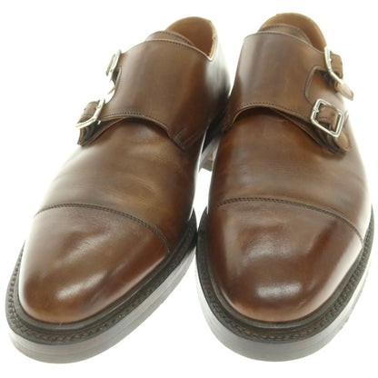 【中古】クロケットアンドジョーンズ CROCKETT&amp;JONES HARROGATE ダブルモンク ドレスシューズ ブラウン【 7E 】【 状態ランクB 】【 メンズ 】