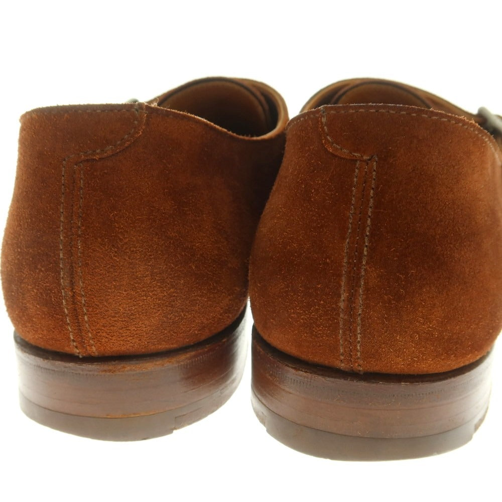 【中古】クロケットアンドジョーンズ CROCKETT&amp;JONES REPTON スエード ダブルモンク ドレスシューズ ブラウン【 8D 】【 状態ランクB 】【 メンズ 】